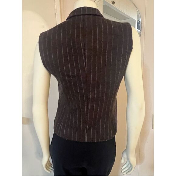 OOAK Al’s Attire North Beach Steam Punk Brown Pinstriped Many Zippers Vest S/M - Picture 6 of 11